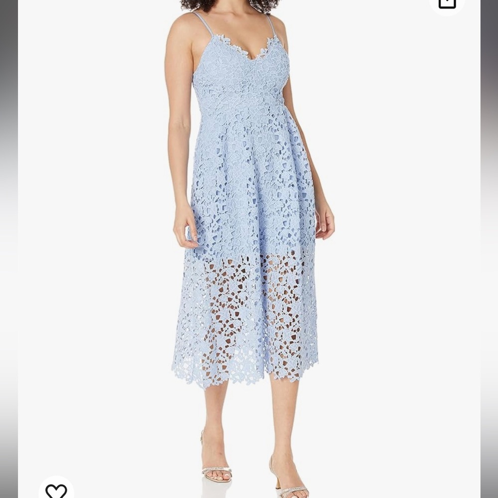 ASTR Lace A-Line Midi Dress